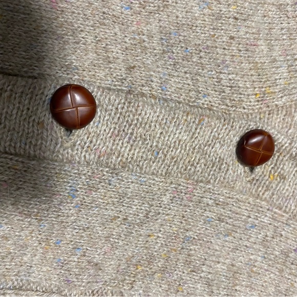 Vintage Robert Bruce shawl collar grandpa heritage academia wool cable cardigan - Picture 2 of 5